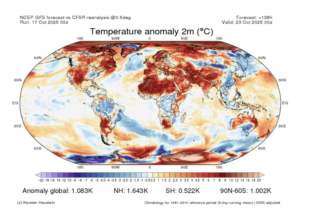 : Visualisation presenting the anomaly of October 2025